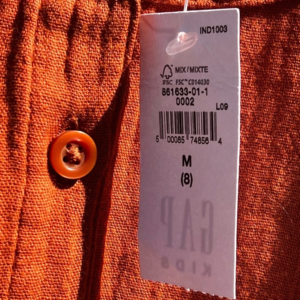 Gap Kids Crinkle Gauze Tiered Shirt Dress NWT